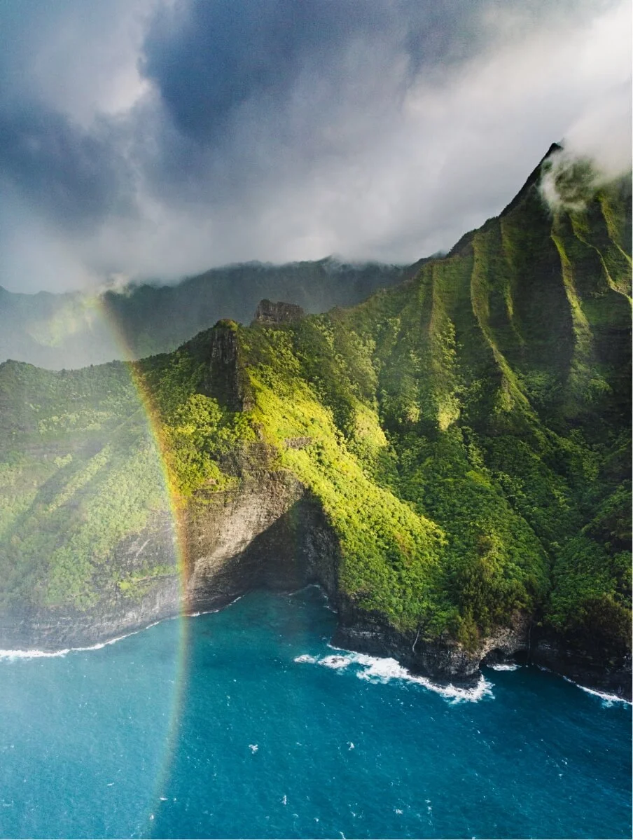 Aerial view of the Hawaiian Islands