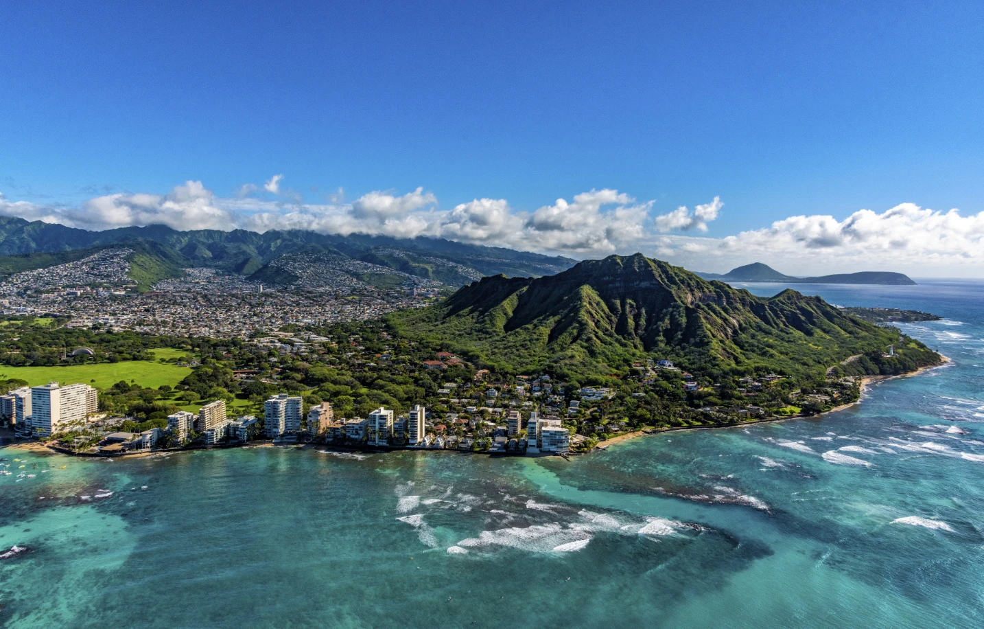 Aerial view of the Hawaiian Islands